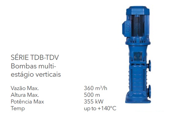 Bomba Multi Estagio TDB Lowara é na FLOWEX - www.FLOWEX.com.br
