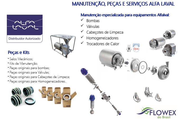 Peças Alfa Laval é na FLOWEX - www.FLOWEX.com.br